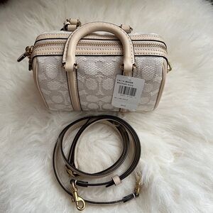 Coach Ruby Satchel 18 In Signature Textile Jacquard NWT